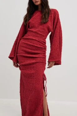 Structured Drawstrings Maxi Dress -Na-Kd structured drawstring maxi dress 1018 009024 08015132