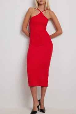 NA-KD Thin Strap Halterneck Midi Dress -Na-Kd thin strap halterneck midi dress 1100 007029 00041985