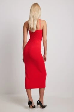 NA-KD Thin Strap Halterneck Midi Dress -Na-Kd thin strap halterneck midi dress 1100 007029 00042012