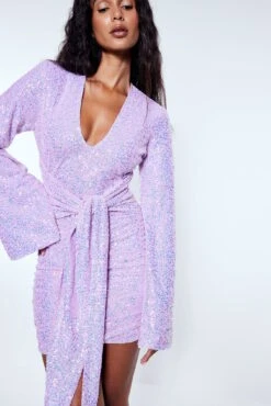 Tie Detail Mini Dress -Na-Kd tie detail mini dress 1736 000274 00032753