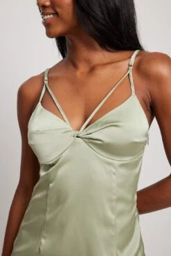 Twist Chest Detail Mini Dress