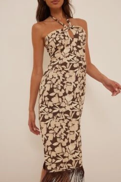 Twist Front Midi Dress -Na-Kd twist front midi dress 1018 009417 77712643