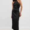 Twisted Front Satin Midi Dress -Na-Kd twisted front satin midi dress 1708 000122 0002 r 01c