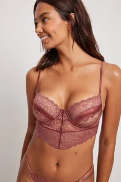 V-shaped Satin Lace Bustier 13 V-shaped Satin Lace Bustier -Na-Kd v shaped satin lace bustier 1013 001208 0418 660