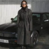Vintage Look Pu Trenchcoat