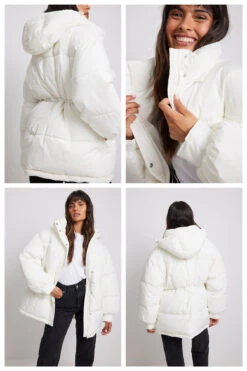 Recycled Waist Drawstring Padded Jacket -Na-Kd waist drawstring padded jacket 1100 005042 0260 collage 1