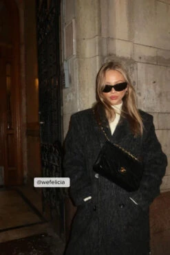 Double Breasted Wool Blend Coat