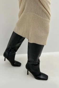 Wide Shaft Stiletto Boots -Na-Kd wide shaft stiletto boots 1055 001113 0002 02 1