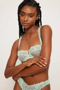 Wide Strap Lace Balconette Bra -Na-Kd wide strap lace cup bra 1013 001179 0743 7051