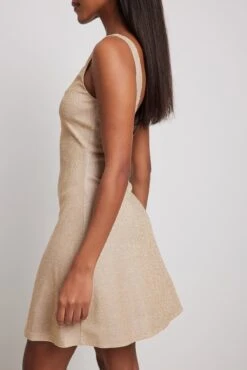 Wire Detail Neckdrop Mini Dress -Na-Kd wire detail neckdrop mini dress 1783 000013 00050724