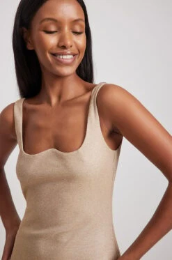 Wire Detail Neckdrop Mini Dress -Na-Kd wire detail neckdrop mini dress 1783 000013 00050738