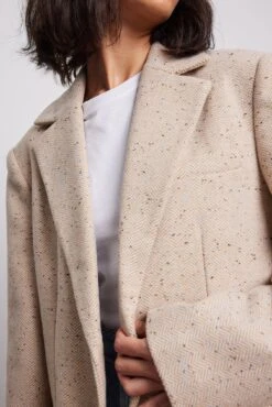 Blazer Coat 13 Blazer Coat -Na-Kd wool blend marked waist blazer coat 1018 009648 00050251