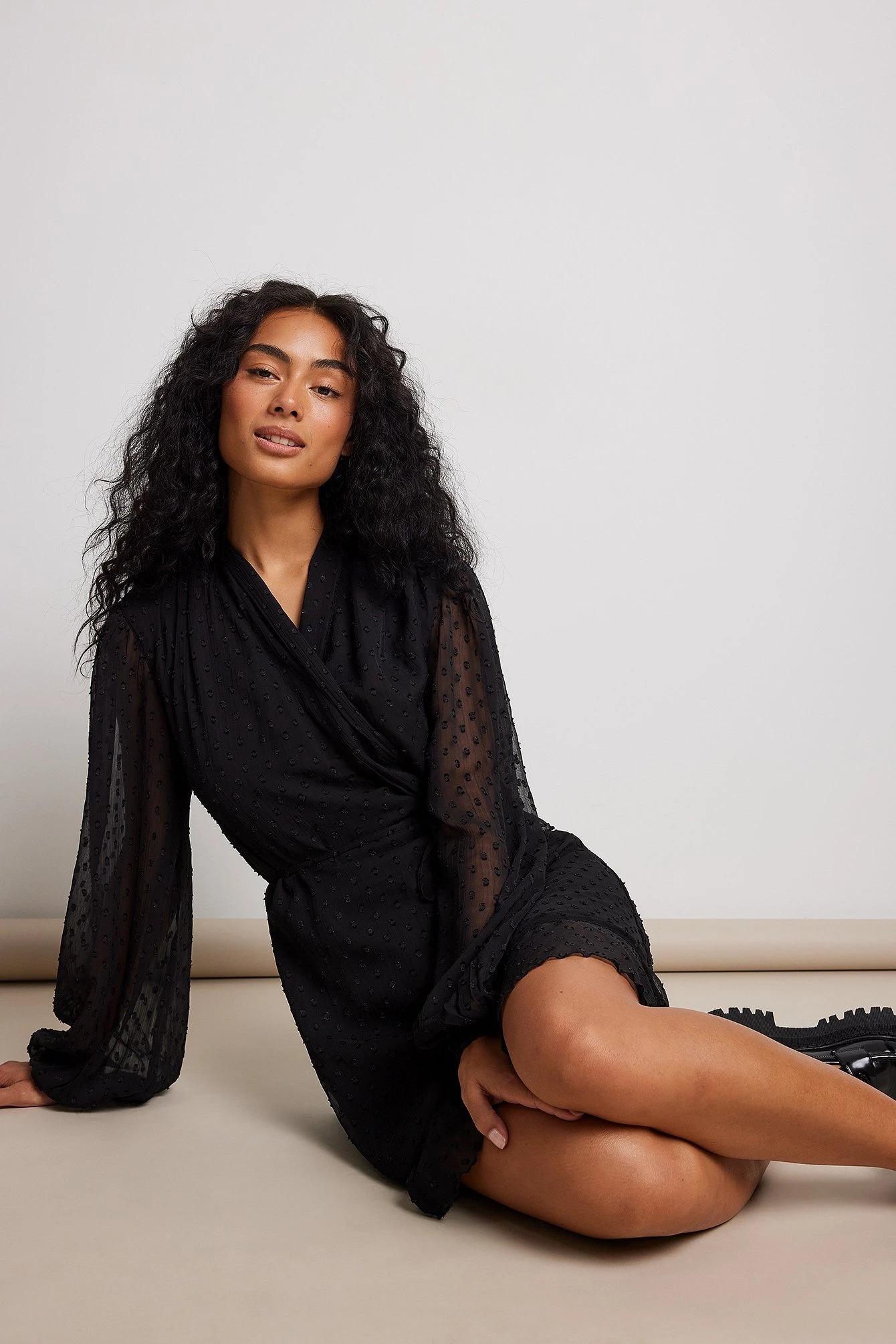 Wrap Dobby Mini Dress 7 Wrap Dobby Mini Dress - Image 5