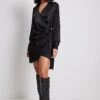 NA-KD Wrap Satin Shirt Dress -Na-Kd wrap satin shirt dress 1100 006817 000212165