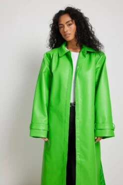 Wrinkled Detailed Long PU Trench Coat 12 Wrinkled Detailed Long PU Trench Coat -Na-Kd wrinkled detail lonhg pu trench coat 1779 000013 00100110