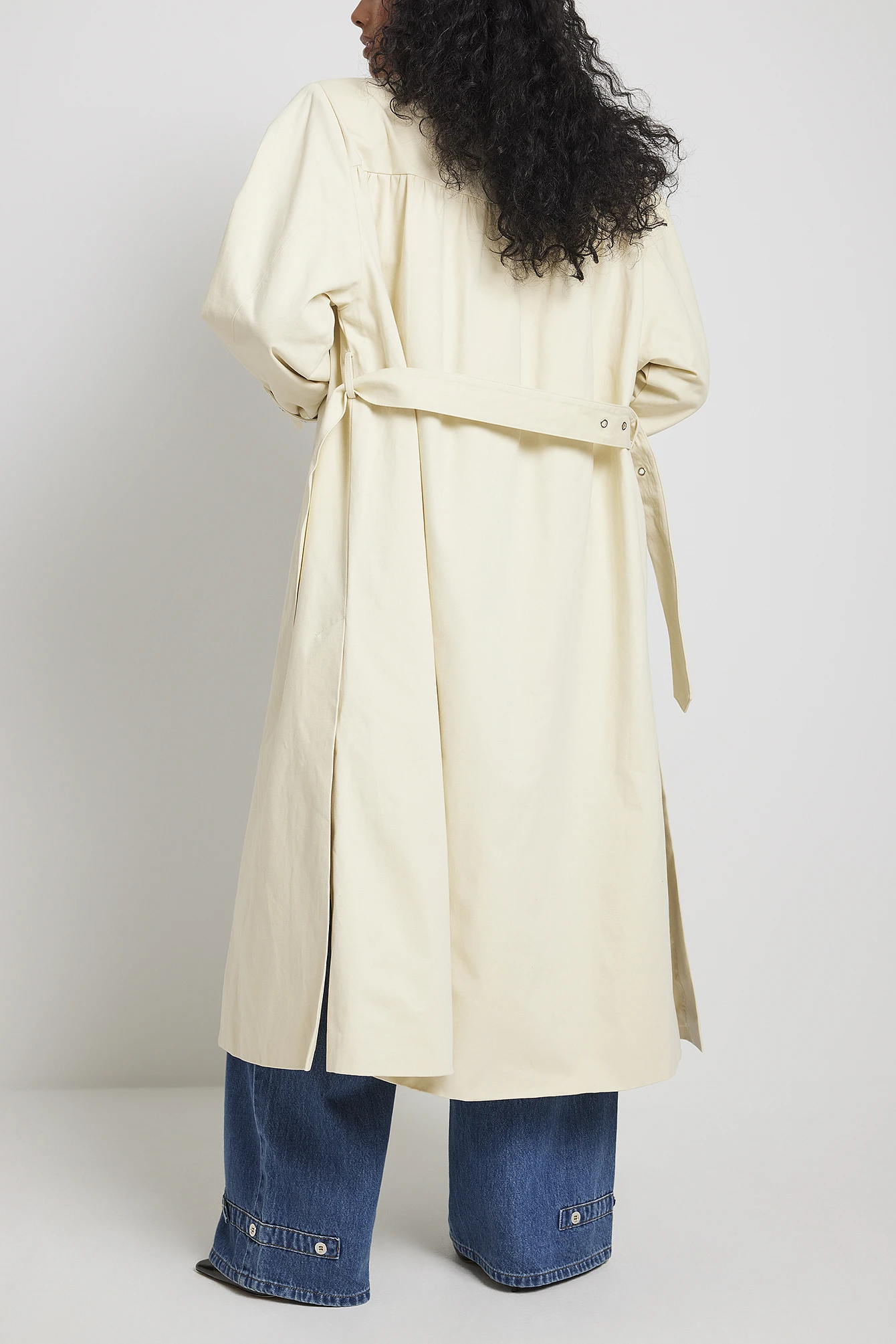 Wrinkled Detailed Long Trench Coat 5 Wrinkled Detailed Long Trench Coat - Image 3
