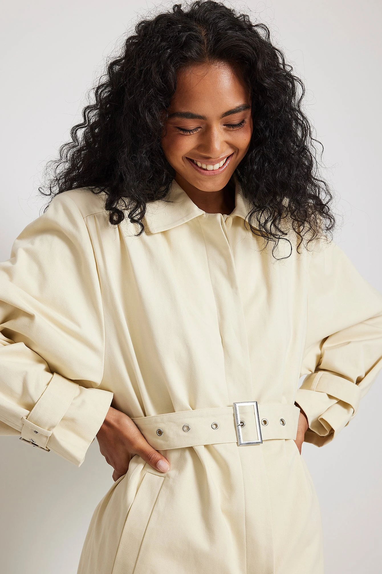 Wrinkled Detailed Long Trench Coat 3 Wrinkled Detailed Long Trench Coat