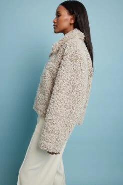 NA-KD Zip Teddy Jacket -Na-Kd zip teddy jacket 1100 006792 0005 1